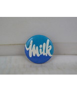 Vintage Advertising Pin - Milk 1980s Canadian Promo - Celluliod Pin - $20.58 CAD