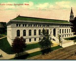 New Public Library Springfield MA Massachusetts UNP Unused DB Postcard G1 - £3.07 GBP