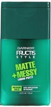 1 Count Garnier Fructis Style 4.2 Oz Matte &amp; Messy Medium Hold Liquid Putty - £11.00 GBP