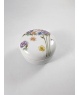 Vintage 1980s JOY Porcelain Trinket Box, Ivory Fleur, San Francisco 2-3/4&quot; - $14.84