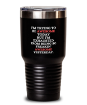 30 oz Tumbler Stainless Steel Funny Let&#39;s Keep The Dumbfuckery To A Minimun To  - £25.80 GBP