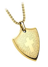 Jewelry Stainless Steel Inspirational Shield Cross for - $58.79
