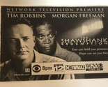 Shawshank Redemption Vintage Tv Ad Advertisement Tim Robbins Morgan Free... - $5.93