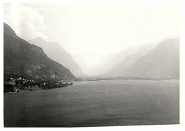 Lago Lucerna Luzern Svizzera Vintage Nero e Bianco Foto - £23.23 GBP