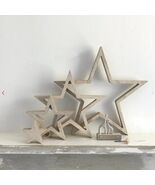 East of India Natural Wooden Stars. Set of 4 - €32,32 EUR