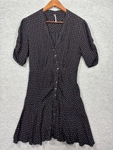 Free People Dress M Mini Pippa Polka Dot Multicolor Button Down - $457.05 MXN