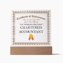 World&#39;s Greatest Chartered Accountant - Square Acrylic Plaque - £31.93 GBP