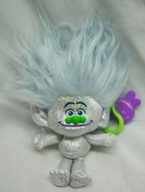 Trolls Shiny Guy Diamond Troll Keychain Clip 7&quot; Plush Stuffed Animal Toy - £11.80 GBP