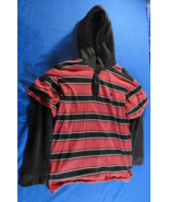 VINTAGE SOUTHPOLE SHORT LONG SLEEVE COMBO BLACK RED HOODIE SHIRT YOUTH M... - $736.52 MXN