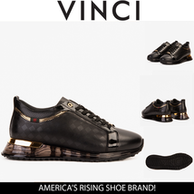 The Cenova Black & Gold Leather Men Sneaker image 10