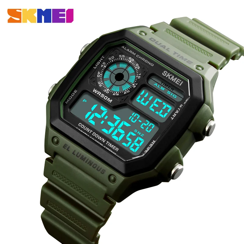  1299 Fashion Men PU Strap Multifunction Waterproof  Alarm Male Digital Watch re - $72.22