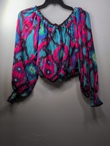 CQ by CQ Multicolor off The Shoulder Long Sleeve Blouse Cropped Small - $19.80