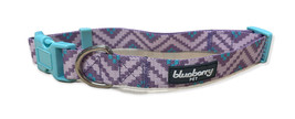 Blueberry Pet 5 Patterns Stunning Zigzag Adjustable Dog Collar - Mauve, Large - £15.10 GBP