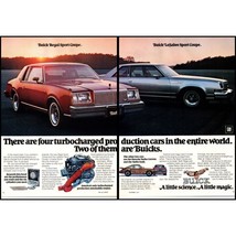 1977 Buick Regal and LeSabre Sport Coupe 2 Page Vintage Print Ad 70s Wall Art - £8.20 GBP