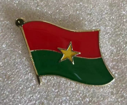 Burkina Faso Wavy Lapel Pin - $184.51 MXN