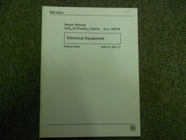 1993 94 95 96 97 VW GTI Jetta Golf 117 Electrical Equipment Service Manual OEM - £19.08 GBP