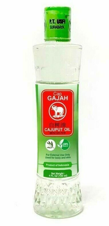 Minyak Kayu Putih Cap Gajah (CAJUPUT OIL) in 4 Fl oz (120ml) 1 bottle
