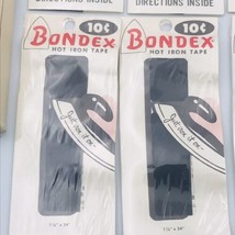 Twelve (12) Vintage Bondex Hot Iron Tape Black 1 1/4&quot; x 24&quot; w/ Original ... - £13.31 GBP