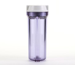 Hydronix HF2-10CLWH38, 10&quot; Clear Housing with White Flat Cap For RO, 3/8... - $30.99