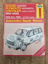 Dodge  Pymouth  Chrysler Mini Vans 1984 thru 1995 - Haynes Repair Manual... - $15.83
