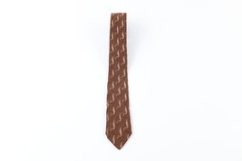 Vintage 50s Rockabilly Silk Brocade Skinny Neck Tie Dress Tie Wedding Br... - £27.50 GBP