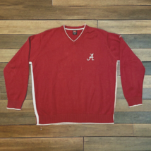 Nike Team Alabama Crimson Tide Cotton/Wool Red V Neck Pullover Sweater Men&#39;s XXL - £17.34 GBP