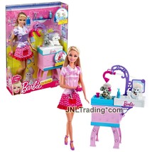 Yr 2012 Barbie I Can Be Career 12&quot; Doll Caucasian PET GROOMER Y7379 with Puppies - £62.68 GBP