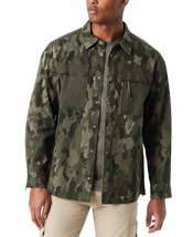 Bass Outdoor Shirt Jacket Men&#39;s Medium Camo Green Relaxed Fit Worker Str... - $36.99