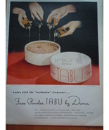Vintage Face Powder Tabu by Dana Print Magazine Advertisement 1945 - $13.66 CAD