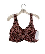 NEW Beach Betty Miracle Brands Animal Print Twist Swim Bikini Top Size L... - $14.30