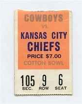 Dallas Cowboys Kansas City Chiefs Ticket Stub Cotton Bowl Fair 1970 Staubach  - £43.21 GBP