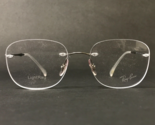 Ray-Ban Eyeglasses Frames RB8748 1002 LightRay Shiny Silver Rimless 52-1... - £162.23 GBP