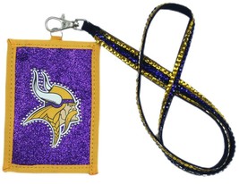 Minnesota Vikings Wallet Beaded Lanyard Style - $661.08 MXN