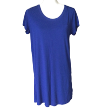 Cool Girl Womens Solid Pocket T-Shirt Nightgown Size S Blue Sleepshirt - $15.35