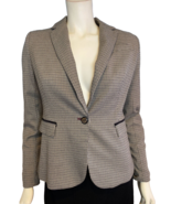 The Savile Row Co. London Tan Herringbone Lined 1 Button Blazer Sz S - €40,94 EUR