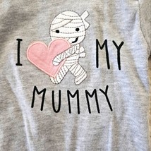 Baby by bon bebe &quot;I love my mummy&quot; grey longsleeve outfit with snaps size 6-9mos - £6.93 GBP