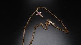 Vintage 19  Plastic Stars and Bars Flag Cross Pendant Necklace - £7.78 GBP