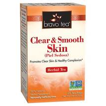 Bravo Herbal Tea Clear &amp; Smooth Skin 20 Tea Bags Clear Skin &amp; Complexion Non-GMO - £5.57 GBP