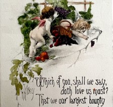 Shakespeare Cherub Wine Grapes Victorian Greeting Card Postcard 1900s PC... - $29.99