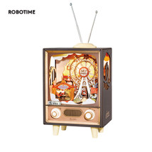 Rolife AMT01 Sunset Carnival Wooden DIY Music Box With LED Puzzle Dollhouse Gift - £65.58 GBP