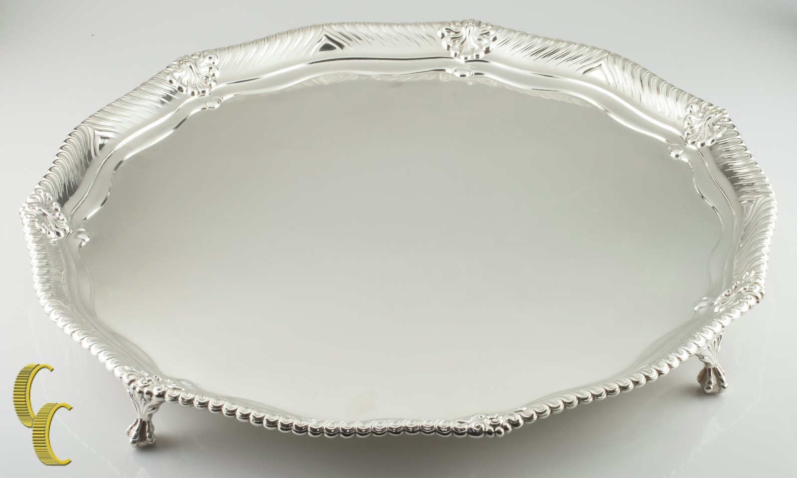 Tiffany Makers Argento Sterling Grande con Piedini Vassoio 1888 2558ml A... - $39,666.56