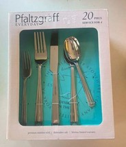 New Pfaltzgraff Everyday Premium Stainless Steel Selby 20 Piece Flatware Service - £19.34 GBP