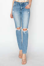 Risen Full Size High Rise Knee Distressed Skinny Jeans - $40.00