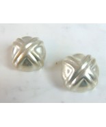 Womens Vintage Estate Sterling Silver Clip On Earrings 13.3g E5947 - $1,337.02 MXN
