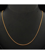 22k Hallmark Shiny Gold 9&quot; Link Chain Half Son Gift Father&#39;s Day Jewelry - £1,310.42 GBP