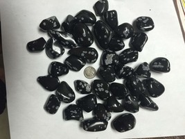 1lb Bulk Tumbled Snowflake Obsidian Stones - £11.79 GBP
