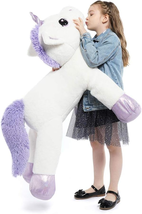 Tezituor 43&#39;&#39; Big Unicorn Plush Toys,Giant Unicorn Stuffed Animals,Unicorn Birth - £46.59 GBP