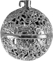 Kurt Adler B/O Chirping Bird SILVER-COLORED Ball w/MOTION Sensor Xmas Ornament - £17.43 GBP