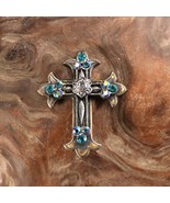 Vtg INRI Crucifix Catholic Jesus Christian Cross Pendant Cross Floury Rh... - $225.05 MXN