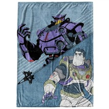 Buzz Lightyear Space Ranger and Zurg Fleece Throw Blanket, 46&quot; X 60&quot; - $393.53 MXN